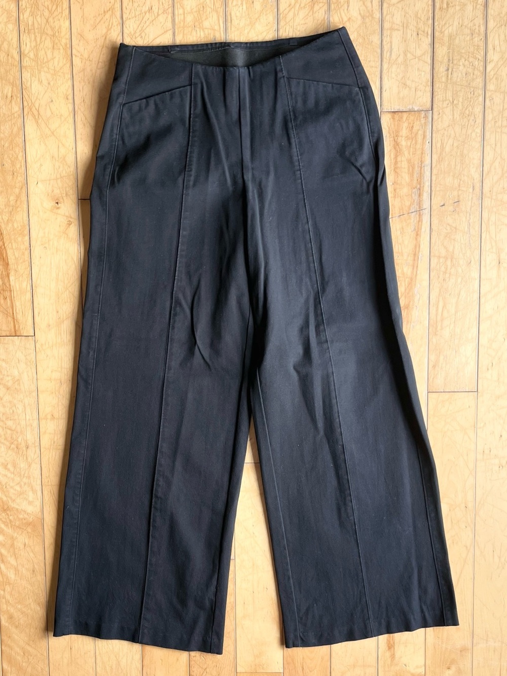 Old Navy High-Rise Wide Leg Black Minimalist Office Pants Trousers Size Medium